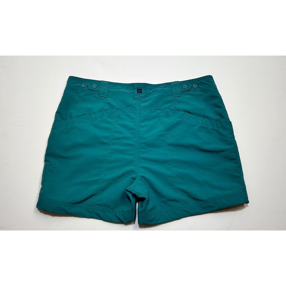 ROYAL ROBBINS Nylon Shorts Women’s Size 12 Sea Glass Teal Pockets Hiking Outdoor - Picture 3 of 10